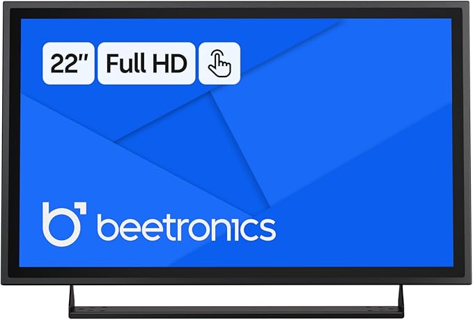 Beetronics 22 Inch Touchscreen Monitor | Full HD 1080p | 22TS7M – Industrial-Grade Professional 10-Point Multi Touch Display for PC Mac Linux – HDMI DisplayPort USB-C VGA Inputs