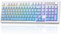 ZIYOU LANG K100 Wireless Gaming Keyboard99 Keys Tri-Mode BT/2.4GHz/USB-C Creamy Color Keyboard with Number Pad RGBMedia Knob Custom Programmable Computer Keyboards for PC/Mac/Xbox (Blue)