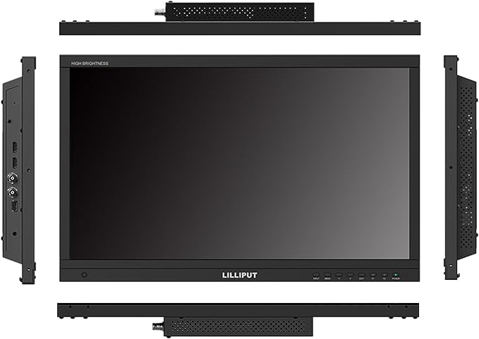 LILLIPUT PVM220S-H Series 21.5 High-Brightness 3G-SDI HDMI2.0 Broadcast Monitor with 3D-LUT HDR Gammas Waveform Vector... (PVM220S-H-ABBP-CC Gpld Mount Plate+Case)