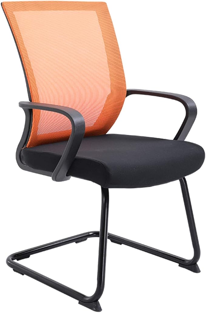 Armrest Bedroom Study Gaming Chairs Comfortable Soft Desk Chairs with Breathable Mesh Back Executive Computer Chair 57 * 52 * 96CM(Color:Orange)