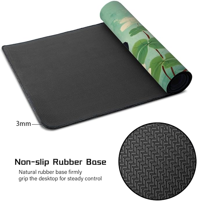 Large St. Patrick's Day Mouse Mat Computer Mousepad with Non-Slip Rubber Base Waterproof Mouse Pad Desktop Keyboard Pad for GamerHome School Laptop Office Accessories16x35.5inA (20)