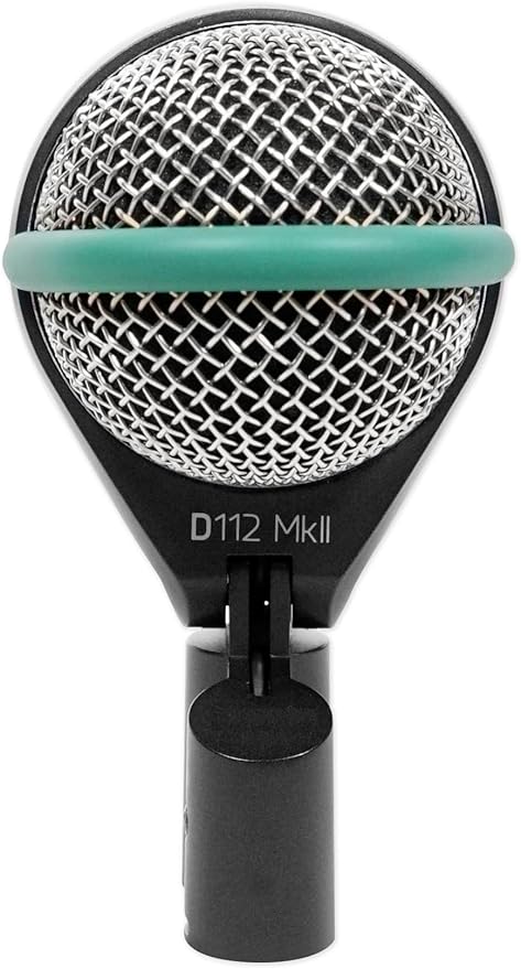 Audiosavings Bundle: D112 MKII Professional Dynamic Kick Drum Bass Guitar Microphone Bundle with Closed-Back Studio Monitor Headphones + Desktop Mic Stand with Boom &amp Adjustable Height (3 Items)
