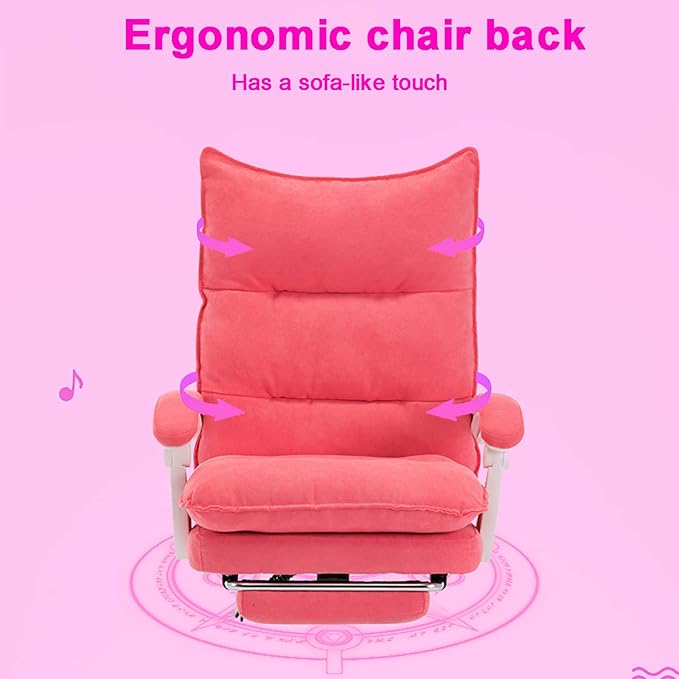 Office Chair Gaming Chair Computer Chair Ergonomic Computer Chair PU Leather Office ChairHigh Back Gaming Chair Height Adjustable Swivel Chair Tilt Recliner ChairModern Girls Desk Chair fo