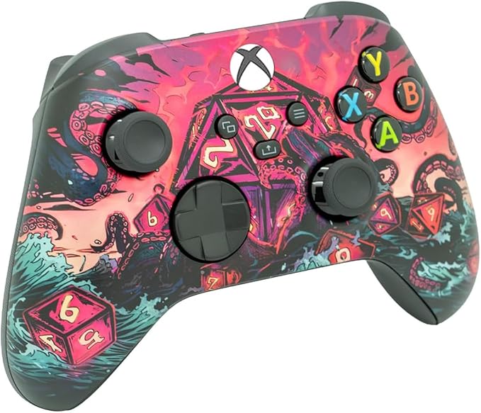 Wireless Custom Controller Compatible with PC Windows 10+ Series X/S &amp One (Series X/S Colorful Squid)