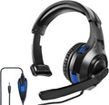 One Ear Headset with Mic for PS5/PS4/Xbox One/Xbox Series X/S/Nintendo Switch/Lite/Steam Deck Gaming Headphone with Microphone Control 3.5MM Wired Unilateral Chat Headset for Laptop/Tablets/Phone/PC