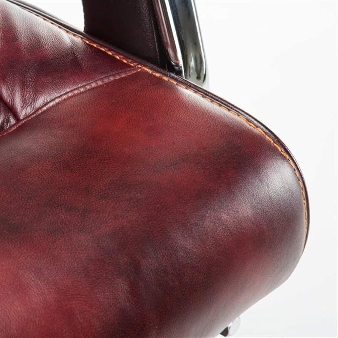 Ergonomic PU Leather Office Gaming Chair with Massage Adjustable Swivel High-Back Racing Style Computer Chair Brown