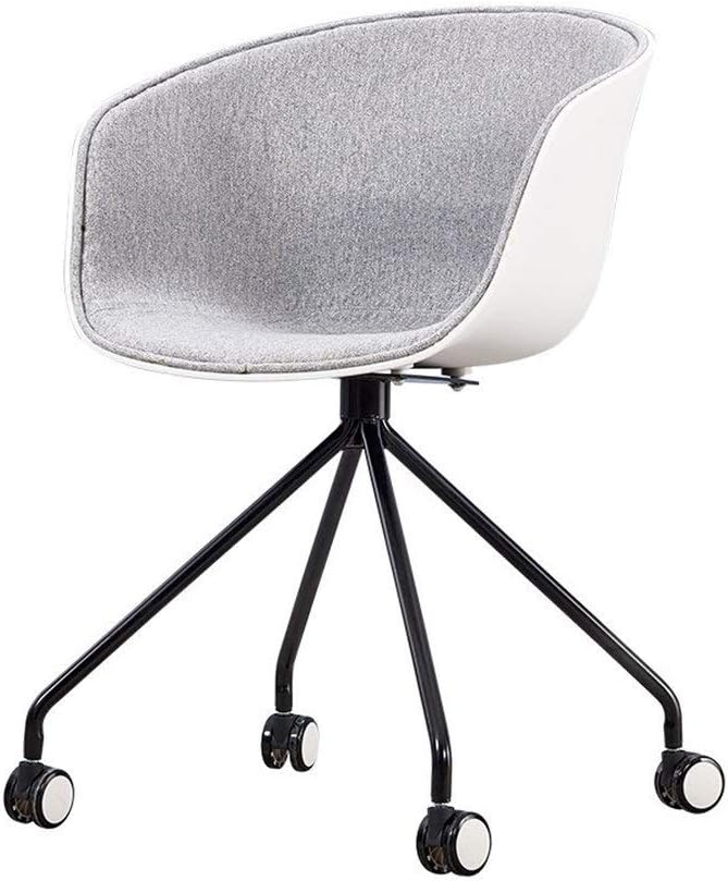 Gaming Chair Case for Dining Chair Study Chair Fabric Balcony Leisure Backrest Handrail Metal for Negotiations (Color : Black)