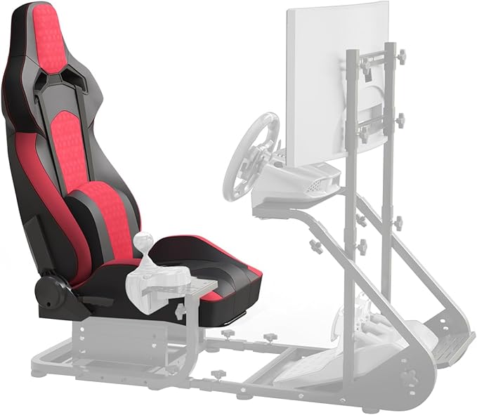 Universal PVC Bucket Style Reclinable Sport PU Leather Simulator Racing Seat with Adjustable Lock Slide