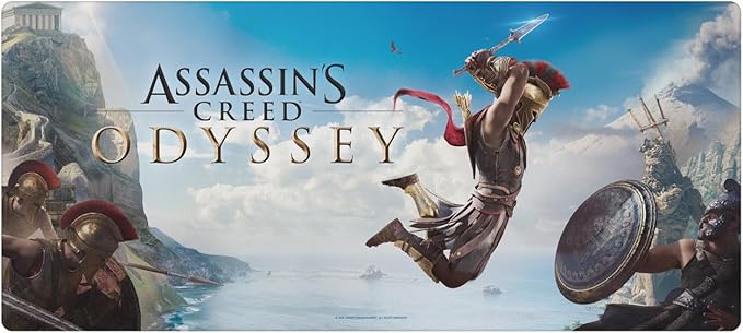 Head Case Designs Officially Licensed Assassin's Creed Alexios Jump Odyssey Key Art 37.4 x 15.75 x 0.16 inches (900 x 400 mm) - XL Gaming Office Desk PC Keyboard Mouse Mat Pad