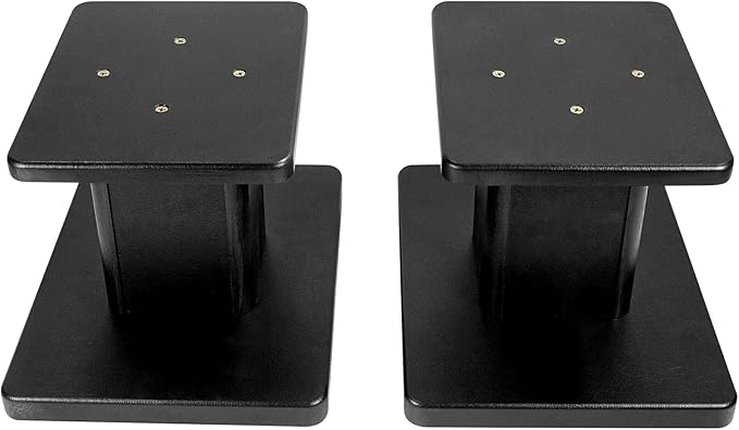 Rockville ELITE-5B 5.25 Powered Bookshelf Speakers 200W RMS / 800W Peak Bluetooth RHT8B 8 in Desktop/Studio Monitor Stands 2-Items