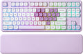 YUNZII B87 Wireless Mechanical KeyboardQMK/VIA ProgrammableTKL Layout 87 KeysBT/2.4G/USB-CHot Swap Gasket Mount RGB Backlit Gaming with Wrist Rest for Win/Mac (Purple Heart Milk V2)