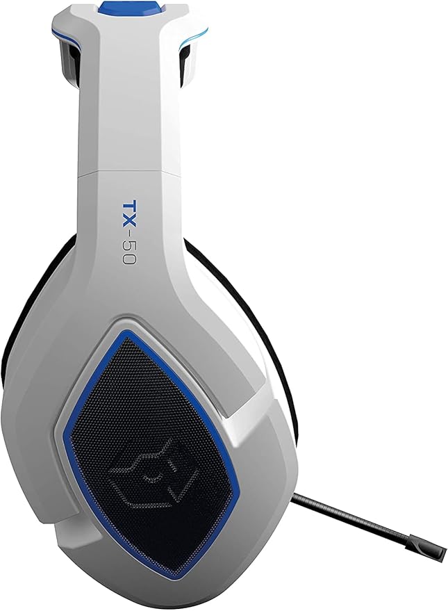 Gioteck TX50 Earphones with Microphone 3.5mm Jack for PS5 Xbox Series X and PC (White and Black)