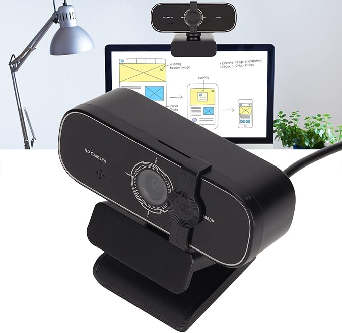 Computer Camera High Definition Webcam with Viewing Angle Auto Focus and USB Streaming for Multiple Platforms Including OS X and Win10