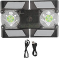 DR - 2009A Laptop Cooler Pad Foldable Cooling Stand with Dual Light - Emitting Fans Ultra - Thin Speaker for Notebook Portable ABS Cooling Fan for All Laptops Blue LED Glow Des