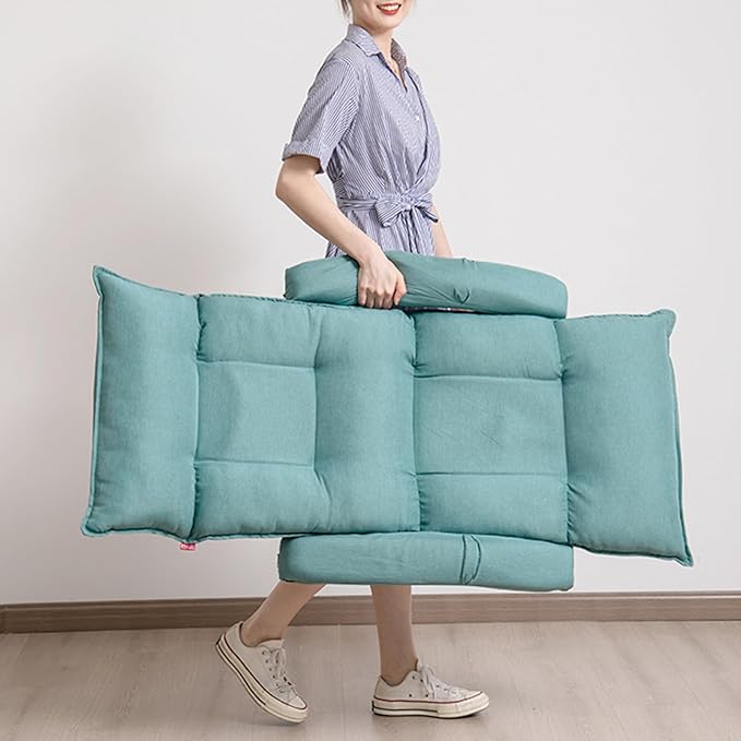 Folding Floor Gaming Chair 5-Poistion Cushioned Adjustable Floor Lazy Sofa Chair W/Breathable Cottonfor Reading Gaming MeditatingA