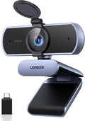 UGREEN 4K Webcam for PC Ultra HD Web Camera with Microphone Privacy Cover 70° Fov PDAF Autofocus USB A &amp USB C Adapter Plug &amp Play for Streaming Conference Zoom Switch 2