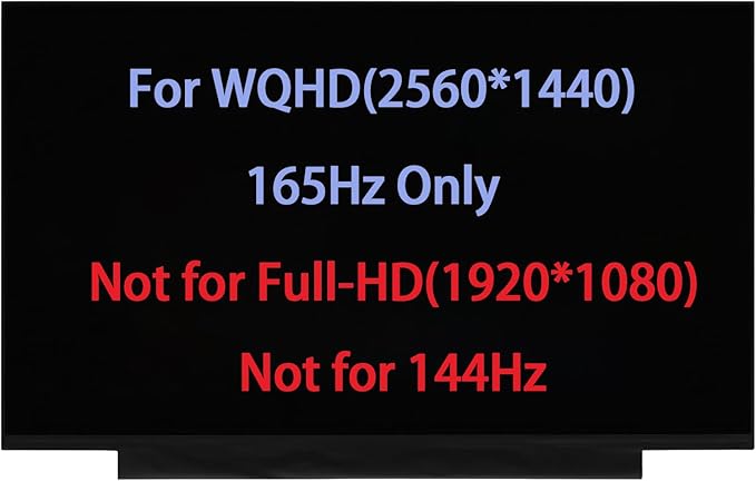 Screen Replacement for ASUS Tuf Gaming A15 FA507 FA507U FA507N FA507R FA507RE FA507RM FA507X FA507XV F15 FX507 FX507V FX507Z FX507VV FX507VI FX507ZI FX507ZC FX507ZM FX507ZR LCD WQHD 2560 * 1440 165Hz