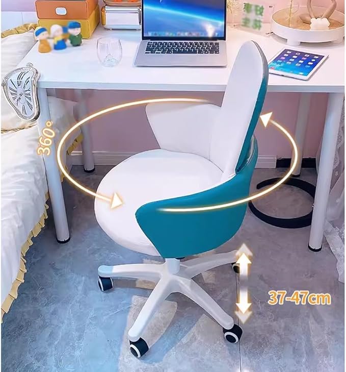 Gaming Chair Bedroom Accent Chairs Cute Computer Desk Chair Swivel Home Office Desk Chairs Liftable Kitchen Chairs Study Backrest Reading Desk Chair for Living Room Bedroom (Color : Gray B)