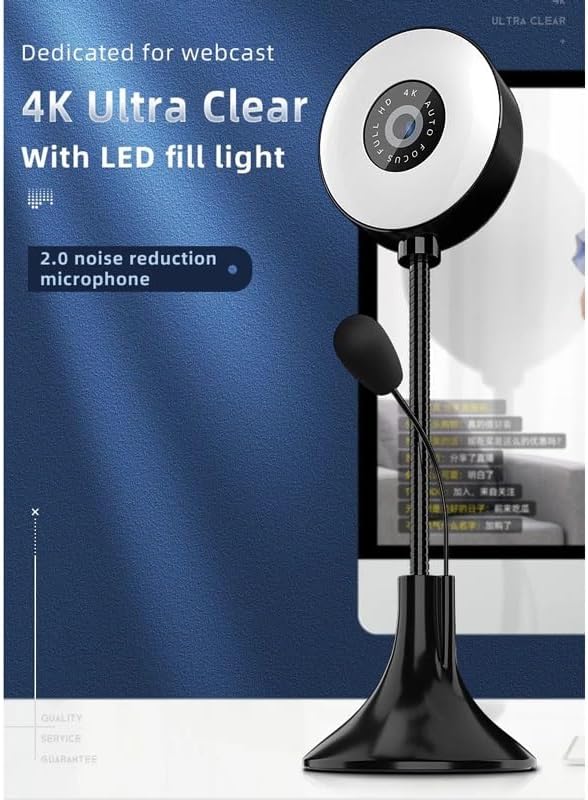 with Microphone Webcam 4K Web Camera Web Cam for PC Computer Live Broadcast Video Mini Camera 4K