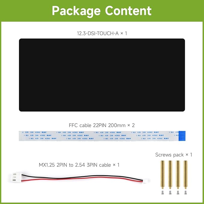waveshare 12.3inch DSI Capacitive Touch Screen Compatible with Raspberry Pi 5 / CM5 and RK3576 720 × 1920 IPS 10-Point Touch Optical Bonding Toughened Glass Panel