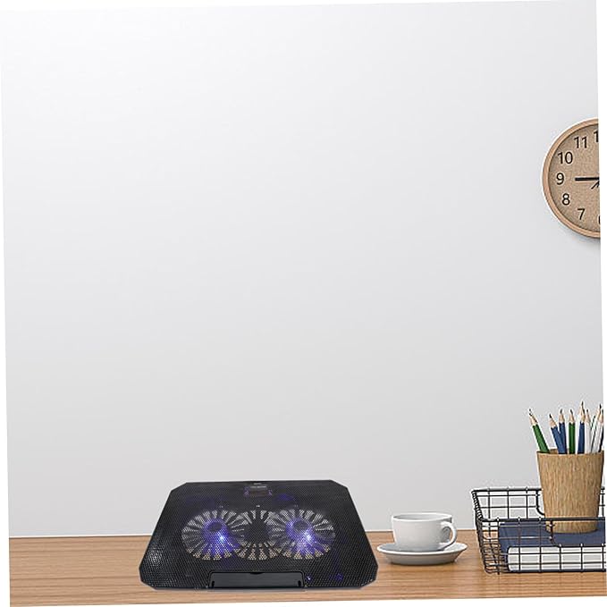 Housoutil 1pc Laptop Cooling Stand Height and Ultra-Quiet Fans for Notebooks Slim Portable Lightweight Cooler for Improved Heat Dissipation and Noise Work Environment
