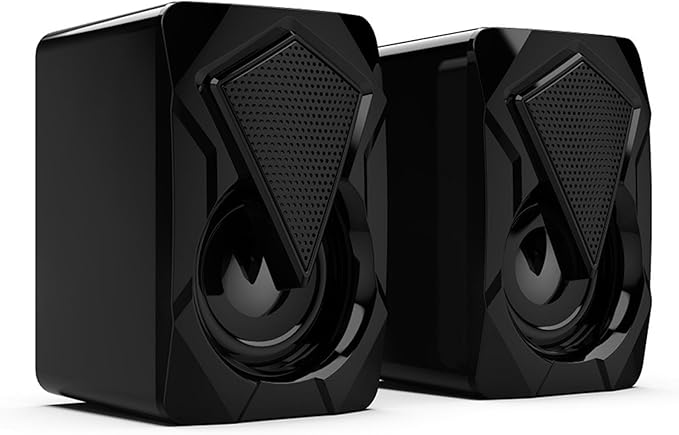 2X X2 Computer Speakers with Subwoofer for PC Desktop Computer LED Lighting Home Theater System USB Wired Sound Box