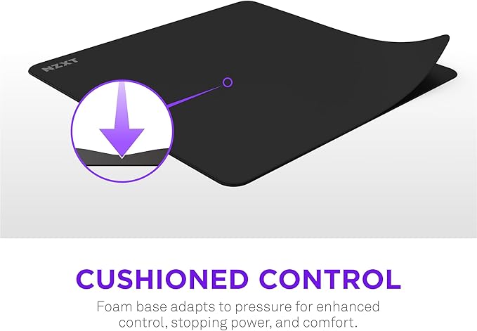 NZXT Zone Elite - Premium Large Gaming Mouse Pad - Ultra-Smooth Nano-Knit Cloth Surface - Optimized for Speed and Control - Spill-Resistant Soft Foam Base Reinforced Low-Profile Stitching - Black