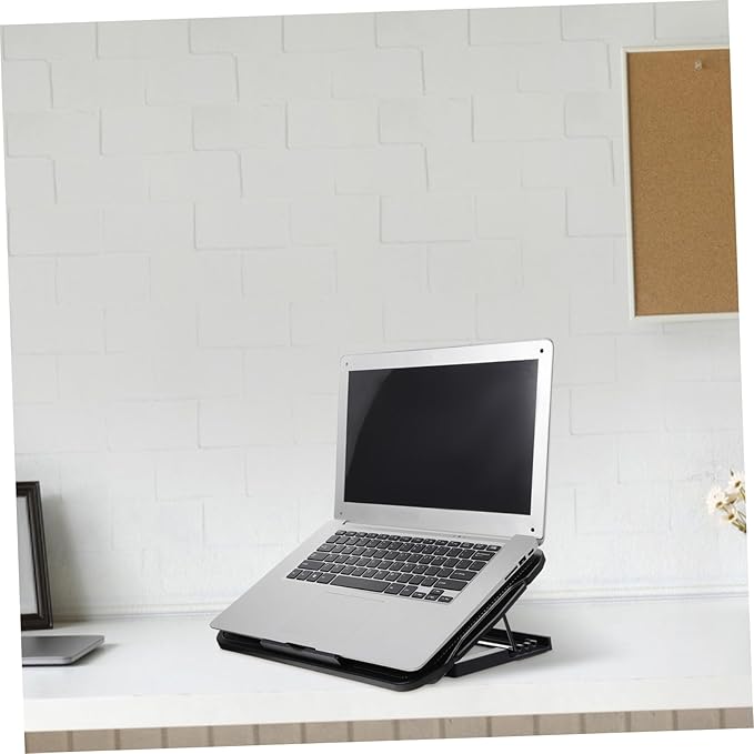 Adjustable Laptop Cooling Pad Stand Lightweight Portable Notebook Fan for Efficient Heat Reduction Durable Design for Go Use Compact Cooling Mat for Laptops