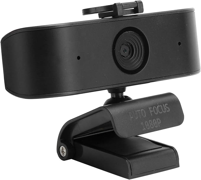 1080P USB Computer Camera with Microphone and Lens Cover for Online Conference and Teaching