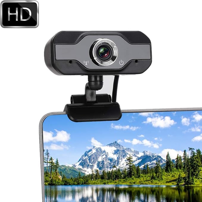 HD USB Camera with Microphone Autofocus Webcam for Computer 1932x1088 Resolution Plug and Play Excellent for Live Webcast Online Teaching and Video Conferencing