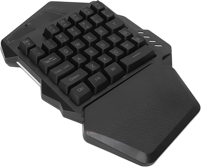 Zunate One Handed Gaming Keyboard Portable Mini Single Keypad 2.4G RGB Backlit 35 Keys Gaming Keyboard for PC and Laptop