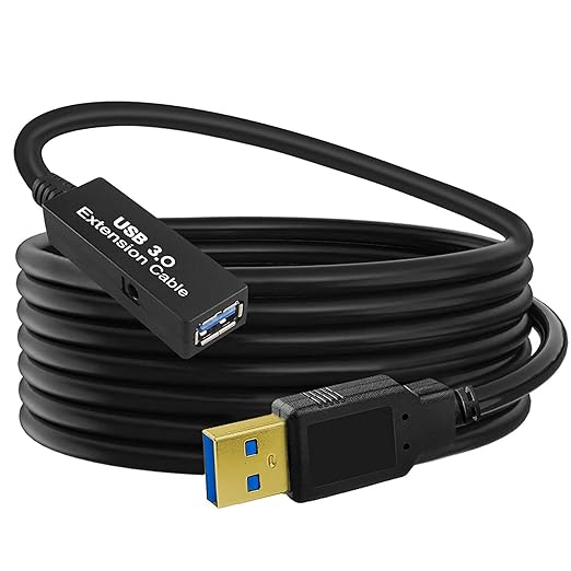 25Feet Active USB 3.0 extension cableLong USB Extension Cord A-Male A-FemaleWith Expansion Chipset Signal Boosters Compatible With Oculus Quest 3VR Xbox PS4 Webcametc.