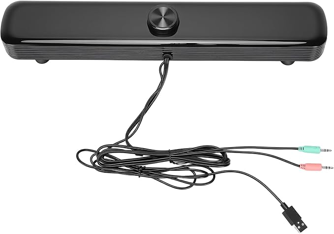 Focket Computer Speakers 3D Stereo Sound USB Desktop Speaker with Breathing LED Lights and Anti Slip Design for PC Laptop Monitor