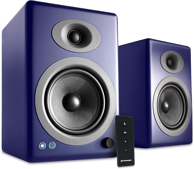 Audioengine A5+ Wireless Bluetooth Bookshelf Speakers - Premium 150W Stereo Speakers for Music Gaming Turntables Home Theater Systems - Powerful Studio Monitors