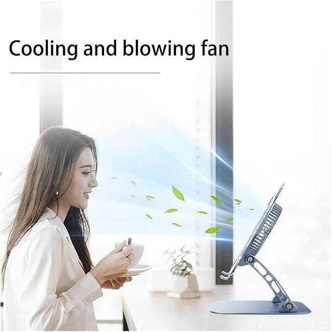 Laptop Stand with Computer Cooling 11-16(Matte Silver)