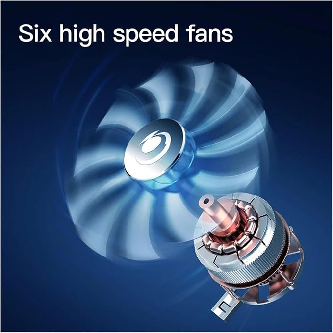 Universal Laptop Stand RGB Lighting Gaming Style 6 Fans LED Screen 12-15.6 Inch Laptop Cooling Pad with Mobile Phone Holder