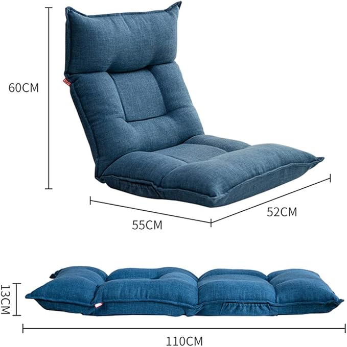 Tatami Floor Chair Sofa Lightweight and Mobile Perfect Back Gaming Chair Support Great Folding Adjustable for Gaming and Studying