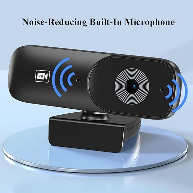 GIZNXBA Webcam with Microphone 1080p USB Webcam for Laptop Wide-Angle Lens Autofocus Noise-Reducing Auto Light Correction for Streaming Video Calls Gaming(1080P)
