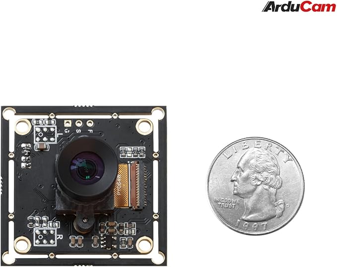 Arducam 2MP Global Shutter USB Camera 50fps OV2311 Monochrome UVC Webcam Module with Low Distortion M12 Lens Without Microphones Compatible with Windows Linux Android and Mac OS
