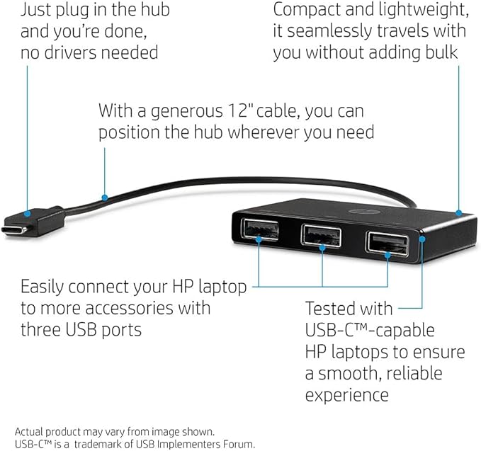 Hp USB-C to USB-A Hub