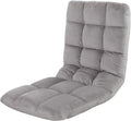 ALPHA HOME Adjustable Floor Chair with Backrest &amp Cushion Dorm Rocker 4 Positions Video Gaming Chair Folding Lazy Sofa Recliner Living Room Seating Lounge Chair for Reading Watching TVGrey