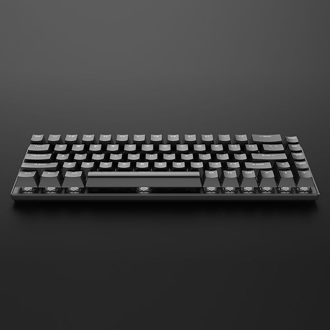 Mechanical Keyboard 2000mAh Blue Switches 3 Modes 2.4G Gaming Mechanical Keyboard for Smartphones for Tablets (Black)