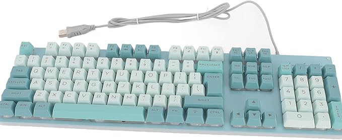 Wired Gaming Keyboard RGB Backlit Large Letter Mechanical Keyboard Portable Mini Keyboard Elevated and Tilted Design Compact 61 Keys Keyboard for PC Laptop Gamer Typist Travel (3)