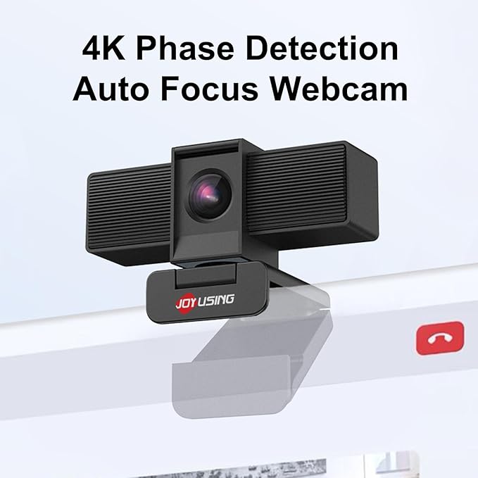 JOYUSING Flip600S 4K Webcam for PC Ultra HD Webcam with tripod PDAF Autofocus Noise-Cancelling Mics 79° FOV Auto Light Correction Privacy Cover for Conference Streaming Zoom/Teams/Google Meet