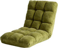 ELEFOCUS Gaming Chair with Back Support Floor Chair with 5 Adjustable Positions Adults Lounge Couch Folding Sofa Seat(Green)