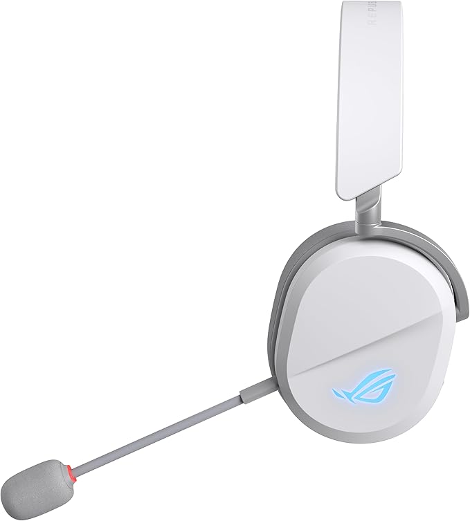 ASUS ROG Pelta Wireless Gaming Headset with Detachable Mic – Tri-Mode (BT 2.4GHz USB-C) 50mm Titanium-Plated Drivers 70Hr Battery Ergonomic Lightweight for PC PS5 PS4 Switch Mobile - White