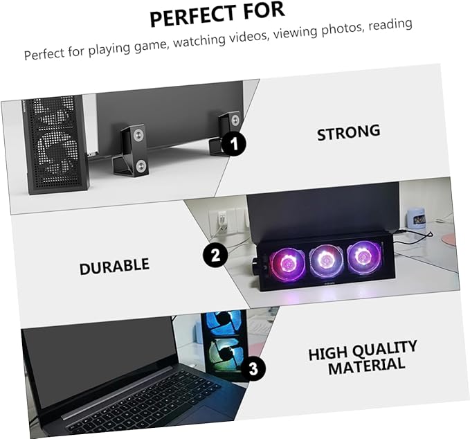 Artibetter Gaming Laptop Stand Laptop Cooler RGB Fans Computer Riser for Gaming Heat Dissipation Rack