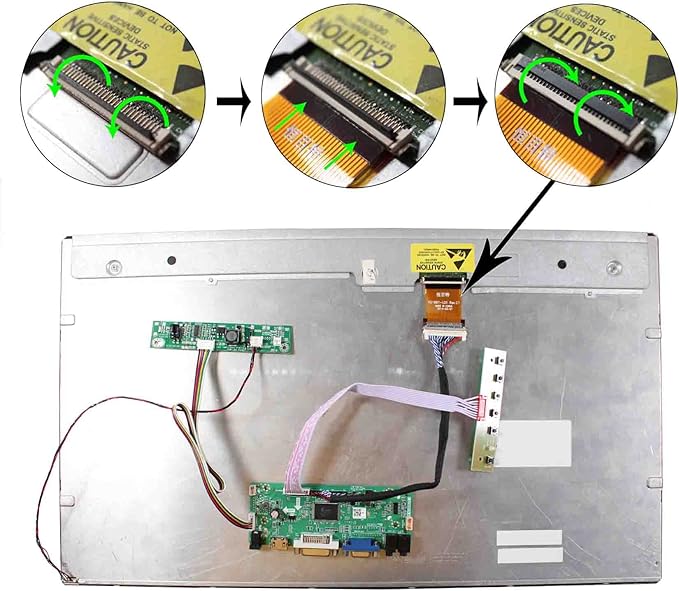 VSDISPLAY VGA DVI LCD Controller Board 68676 Work for 23 inch 1920x1080 LED Backlight 30 pin LVDS Panel : LTM230HT09 LTM230HT10 LTM230HT11 LTM230HT12