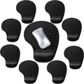 Flutesan 9 Pcs Ergonomic Mouse Pad with Gel Wrist Rest Memory Foam Comfortable Mousepad with Non-Slip PU Base for Pain Relief Computer Cafe Home Office Desk Accessories