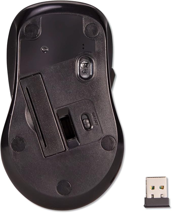 Innovera IVR62500 2.4 GHz Frequency 26 ft. Wireless Range Right Hand Use Hyper-Fast Scrolling Mouse - Black
